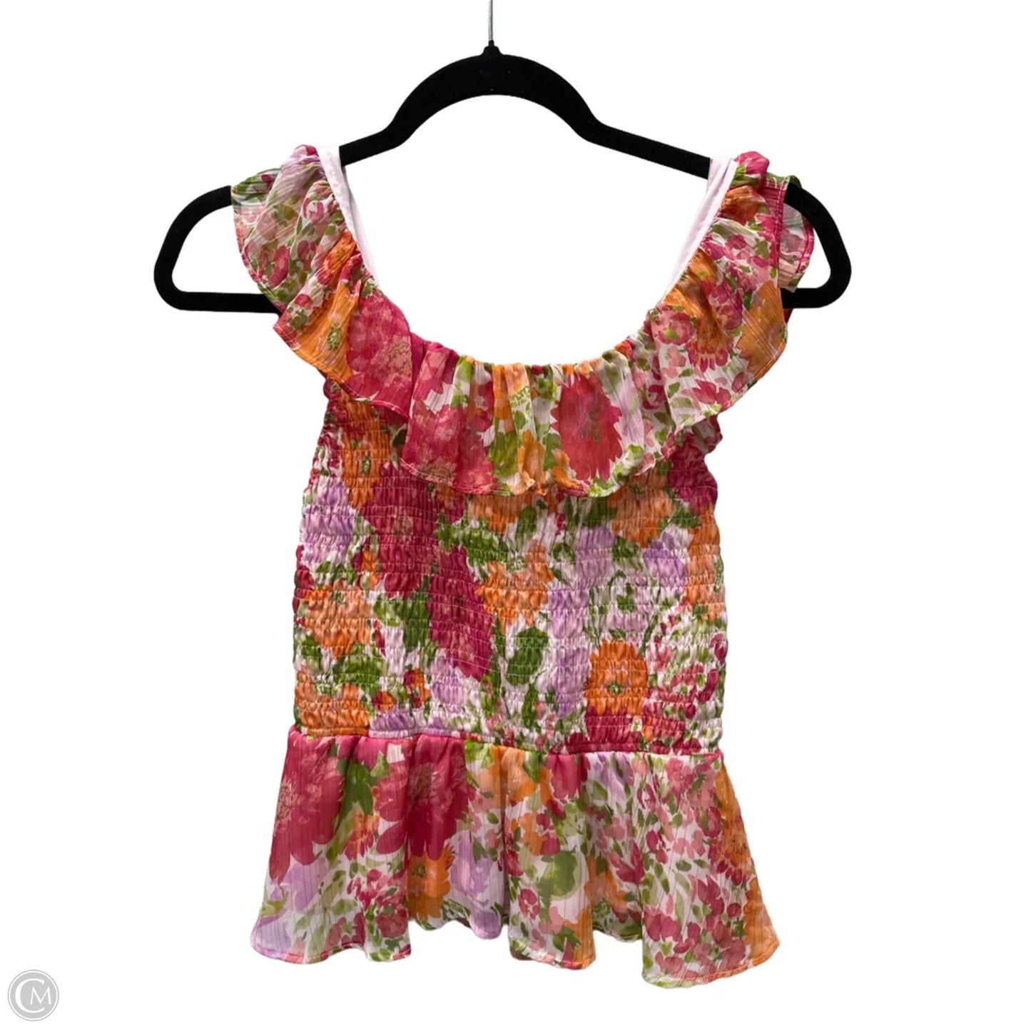 Top Sleeveless By Lc Lauren Conrad In Floral Print, Size: S