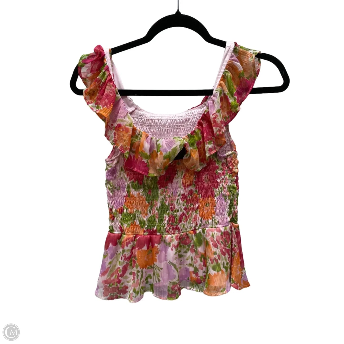Top Sleeveless By Lc Lauren Conrad In Floral Print, Size: S