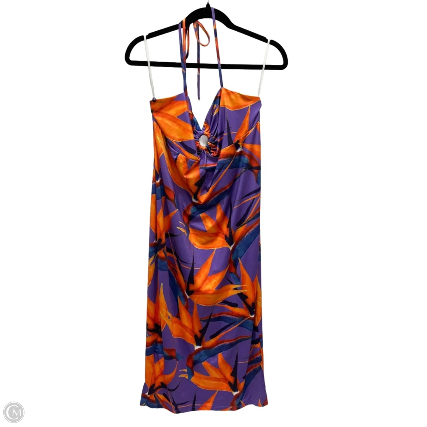 Dress Casual Short By Shein In Orange & Purple, Size: 3x