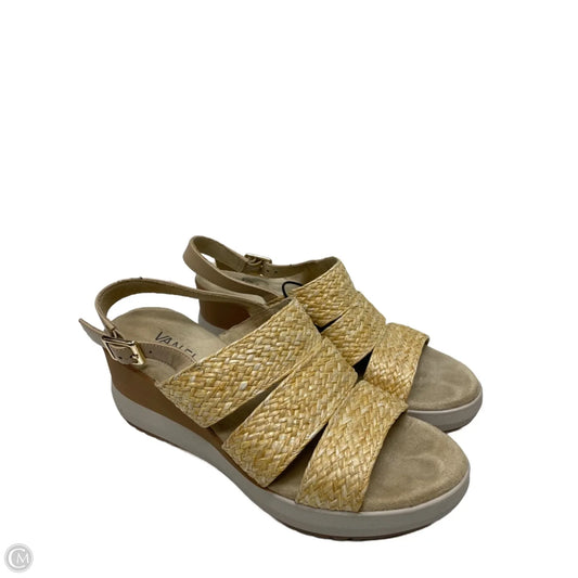 Sandals Heels Wedge By Vaneli In Tan, Size: 7