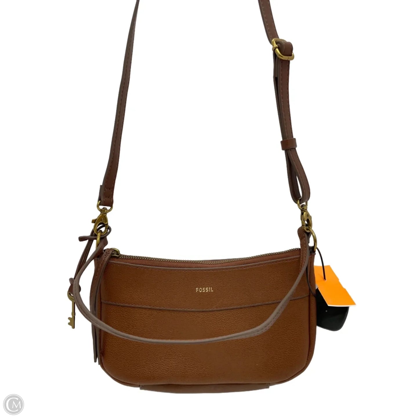 Crossbody Leather By Fossil, Size: Small