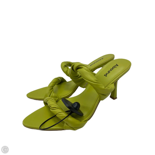 Sandals Heels Stiletto By Abound In Green, Size: 8