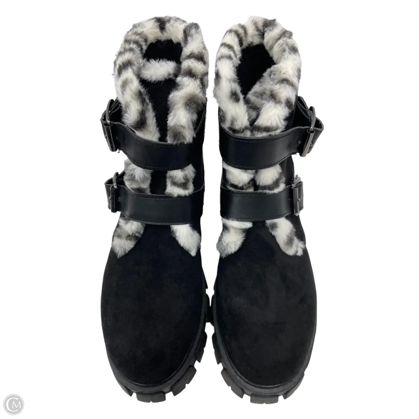 Boots Ankle Heels By Yoki In Black, Size: 10