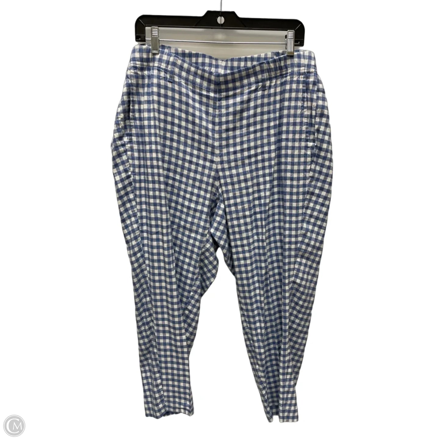 Pants Linen By J. Jill In Blue & White, Size: 22
