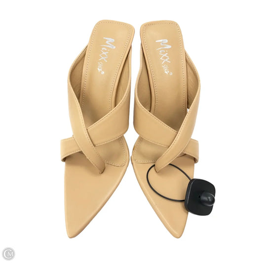 Sandals Heels Stiletto By Clothes Mentor In Tan, Size: 8