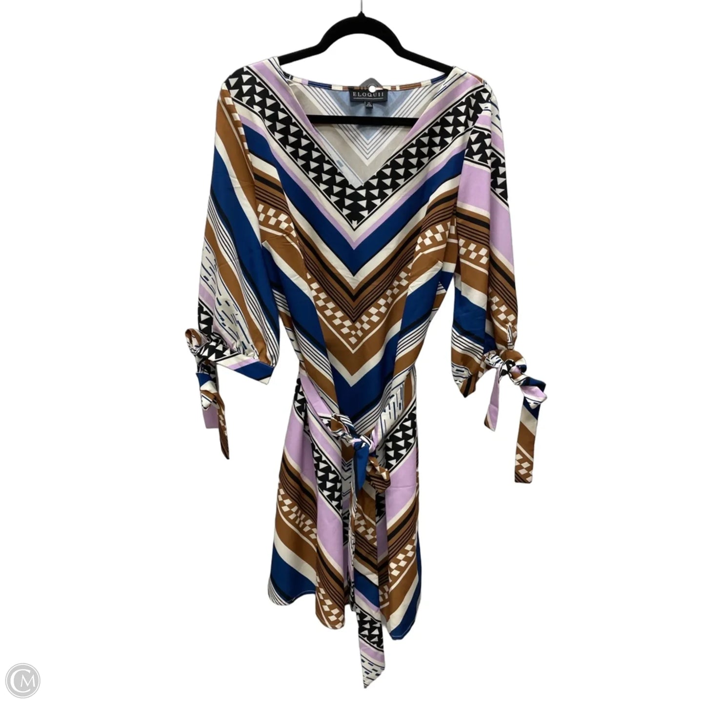 Dress Casual Short By Eloquii In Geometric Pattern, Size: L