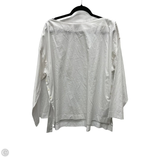 Blouse Long Sleeve By J. Crew In White, Size: Xl