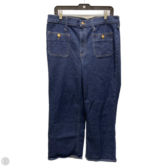 Jeans Wide Leg By J. Crew In Blue Denim, Size: 14