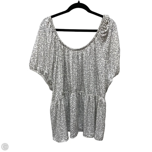 Top Short Sleeve By Terra & Sky In Cream, Size: 3x