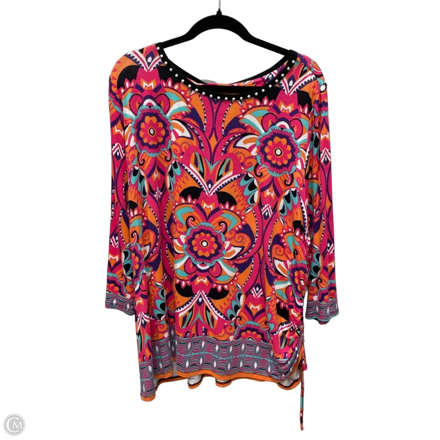 Top 3/4 Sleeve By Ruby Rd In Geometric Pattern, Size: 3x