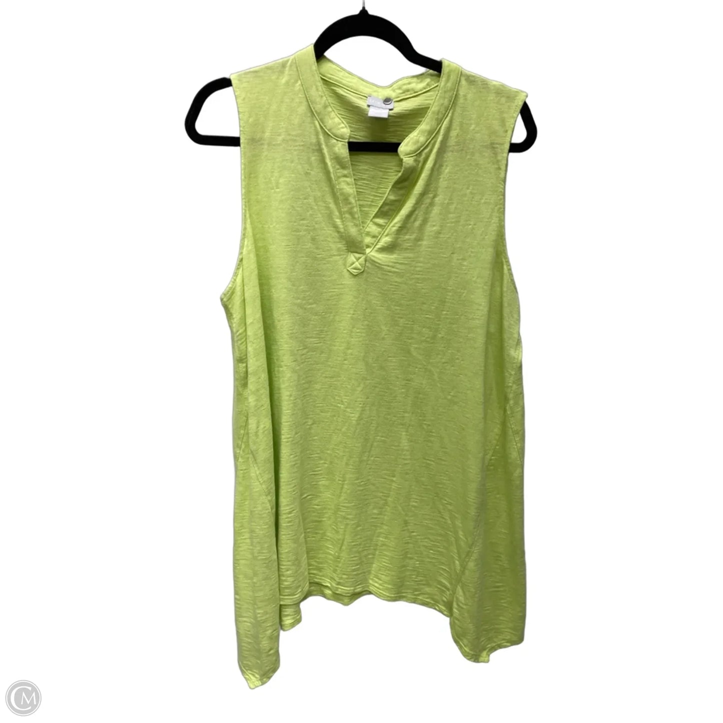 Top Sleeveless By Chicos In Green, Size: Xl