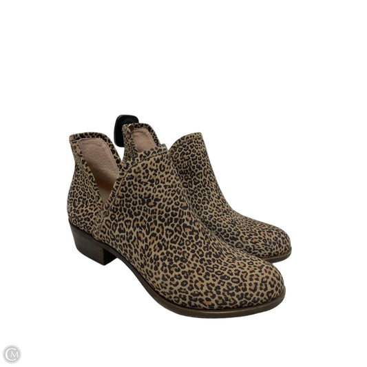 Boots Ankle Flats By Lucky Brand In Animal Print, Size: 8