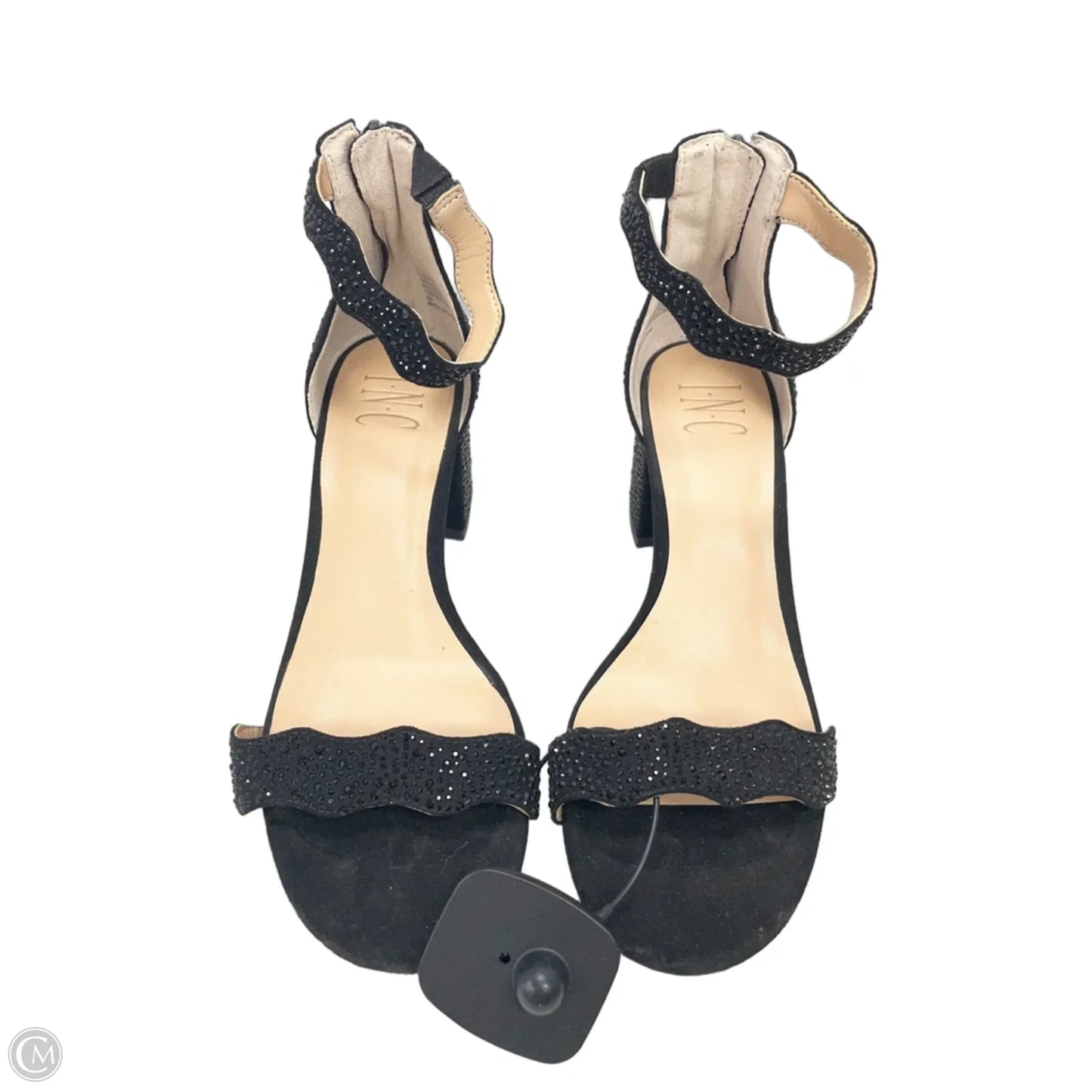 Sandals Heels Block By Inc In Black, Size: 6