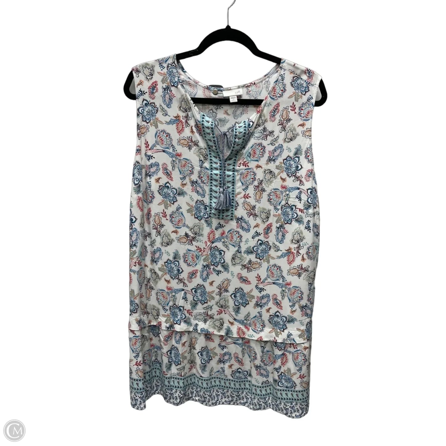 Top Sleeveless By J. Jill In Floral Print, Size: 2x