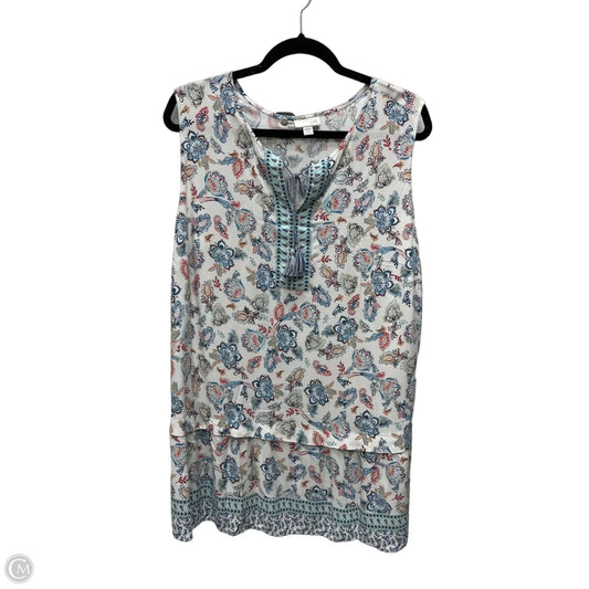 Top Sleeveless By J. Jill In Floral Print, Size: 2x