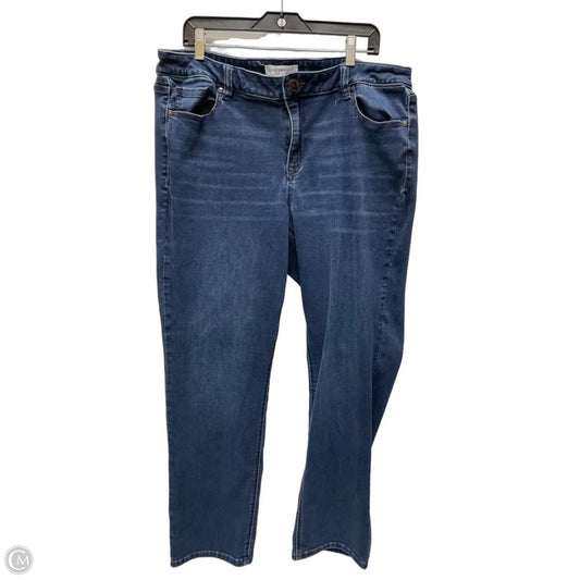 Jeans Straight By Lane Bryant In Blue Denim, Size: 20