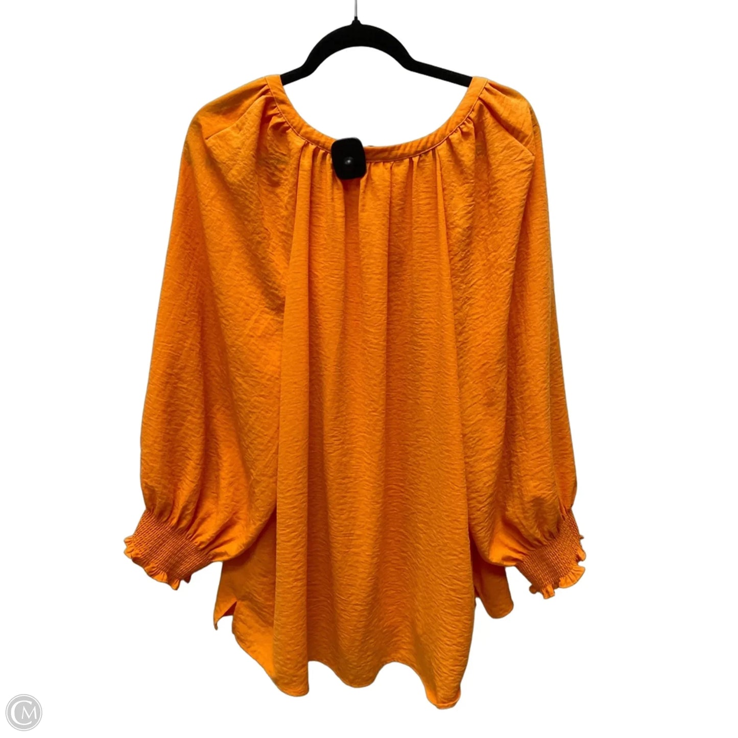 Blouse Long Sleeve By West Bound In Orange, Size: 3x