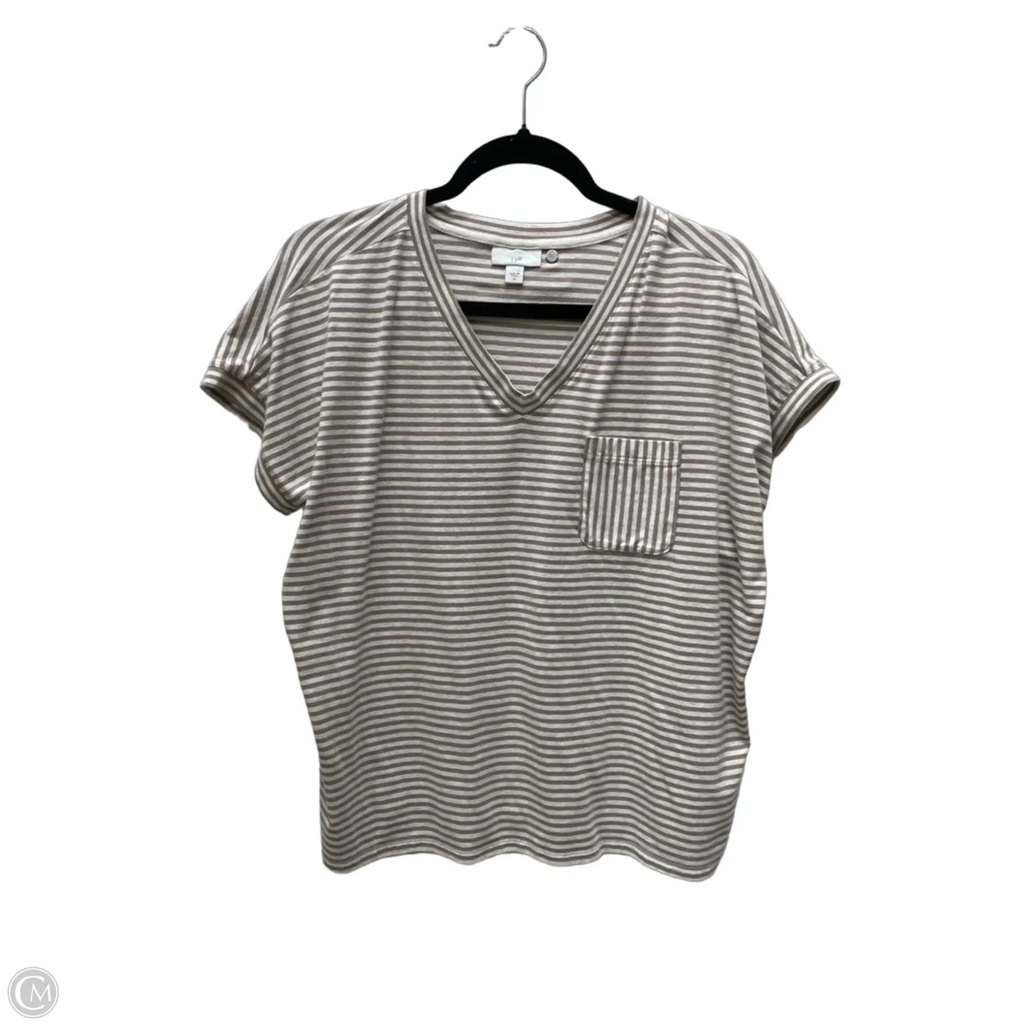 Top Short Sleeve By J. Jill In Striped Pattern, Size: Xs