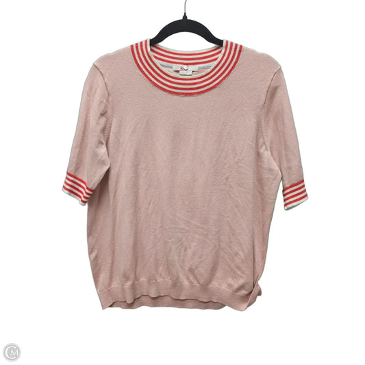 Sweater Short Sleeve By Boden In Pink & Red, Size: L