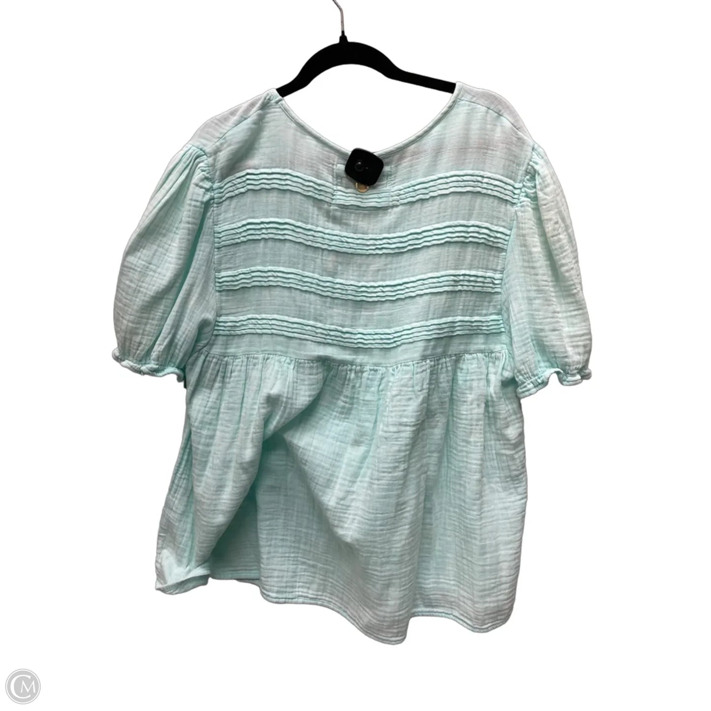 Top Short Sleeve By Simply Southern In Green, Size: Xl