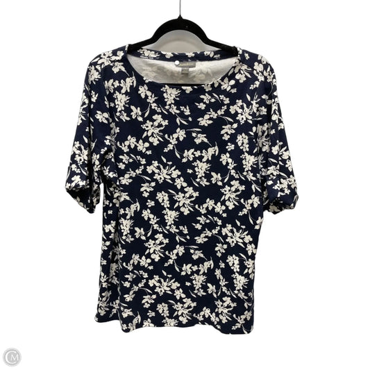 Top Short Sleeve By Style And Company In Floral Print, Size: 1x