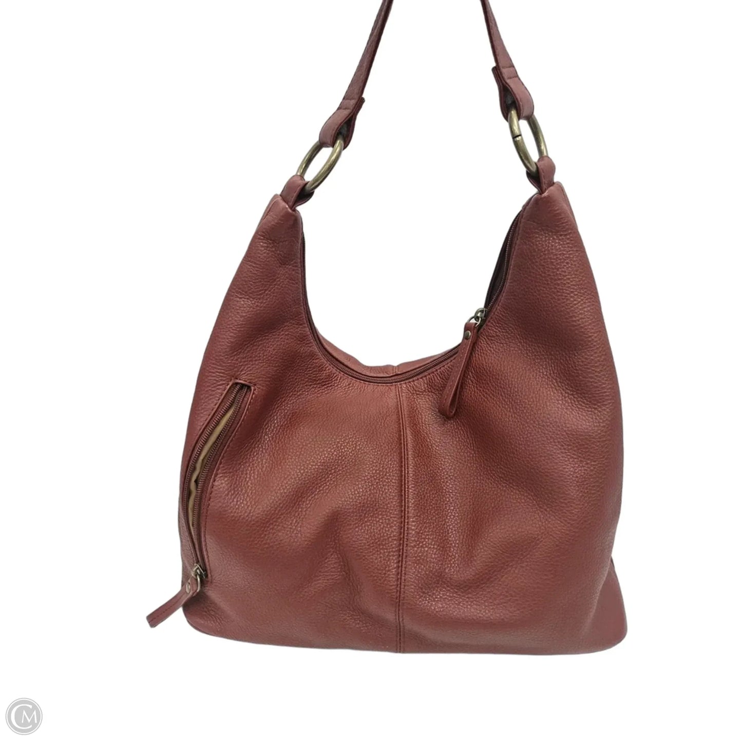 Handbag Leather By Hobo Intl, Size: Large