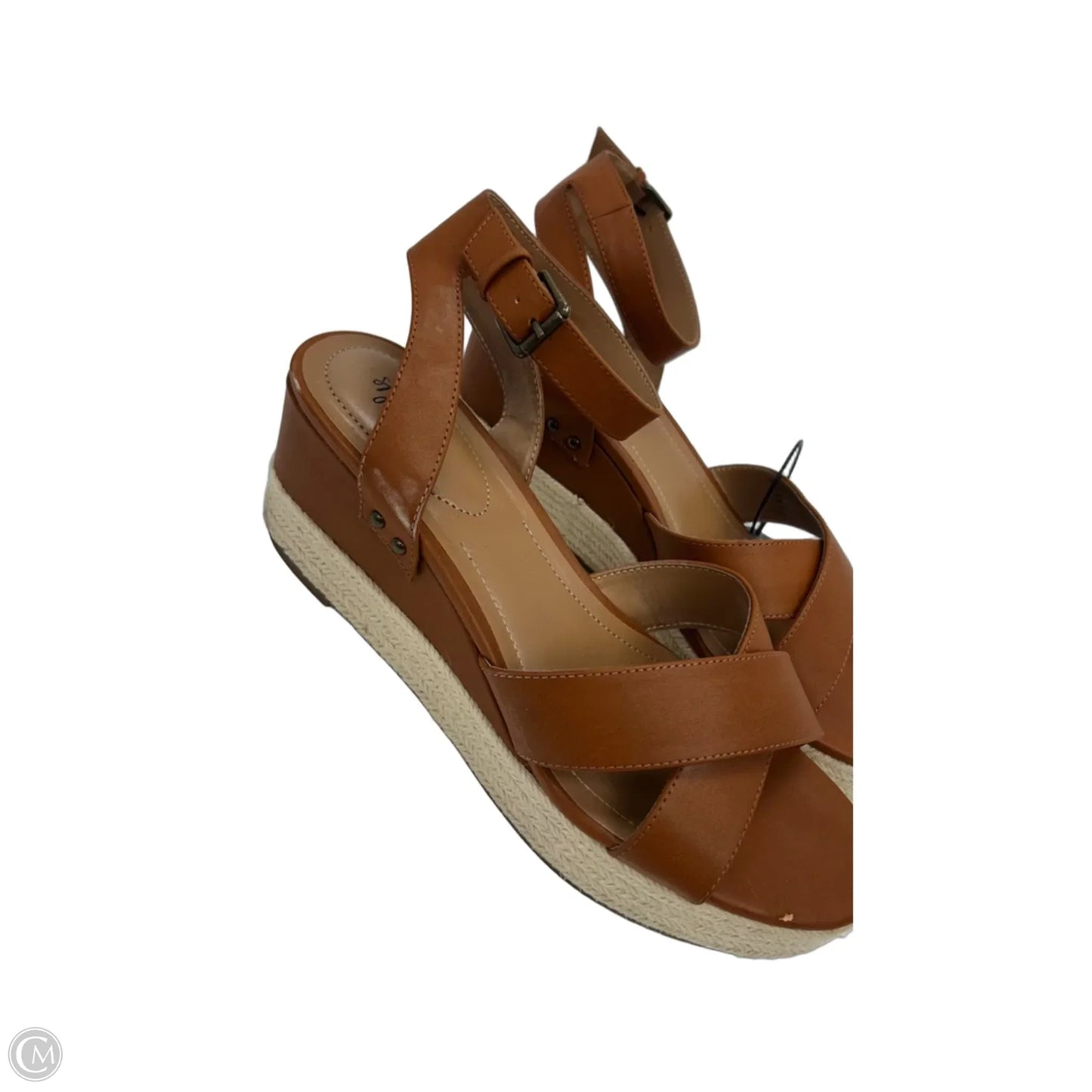 Sandals Heels Wedge By Style And Company In Brown, Size: 11