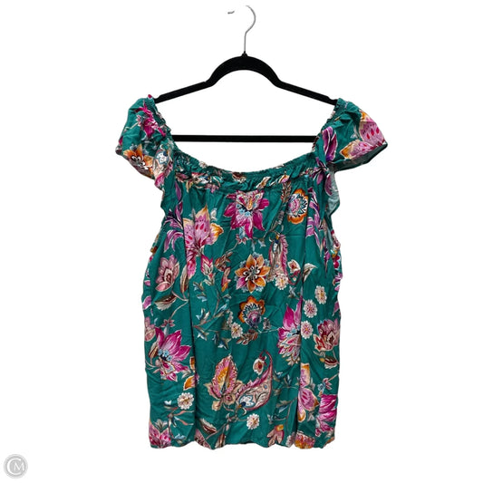 Top Sleeveless By Chicsoul In Floral Print, Size: 2x