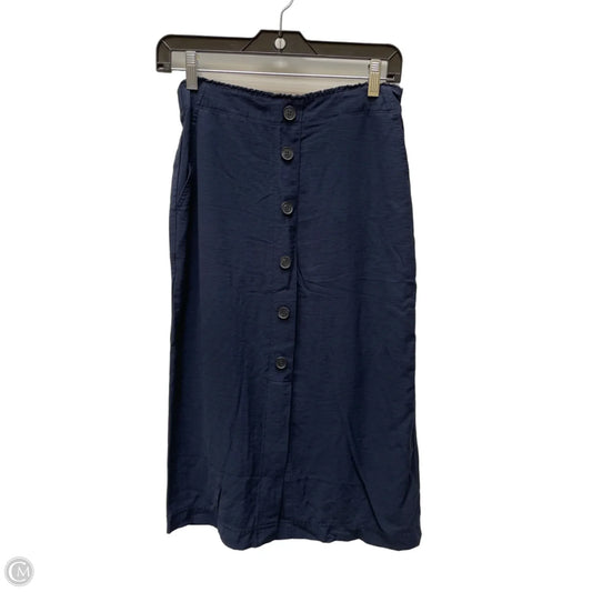 Skirt Midi By Loft In Navy, Size: 2