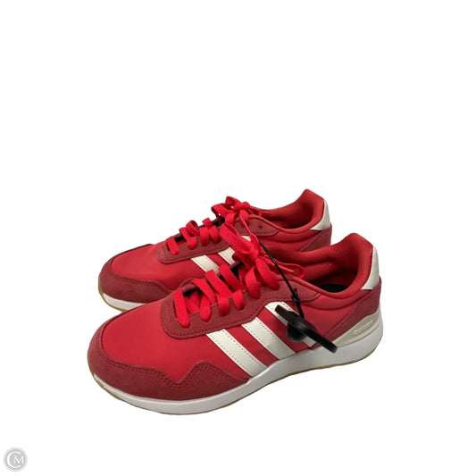 Shoes Sneakers By Adidas In Red & White, Size: 6.5