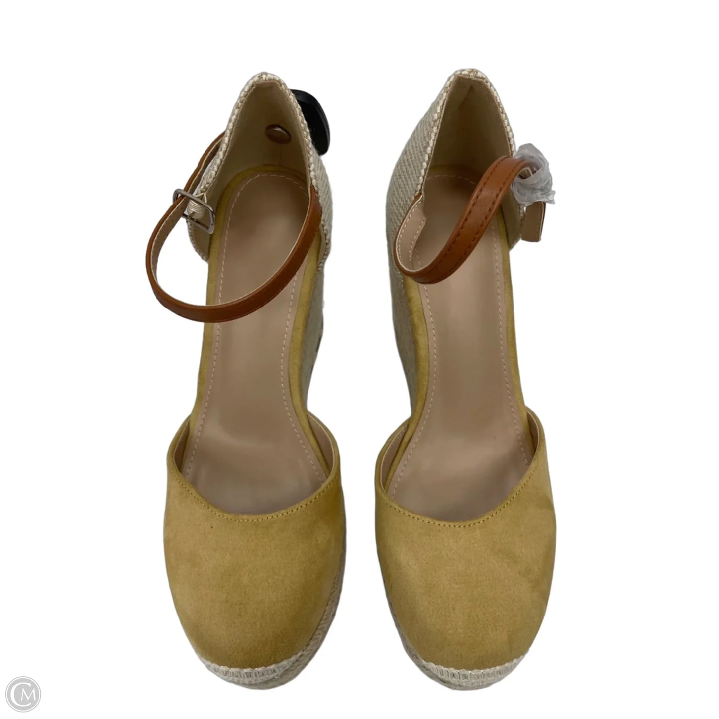 Shoes Heels Wedge By Clothes Mentor In Tan, Size: 6.5