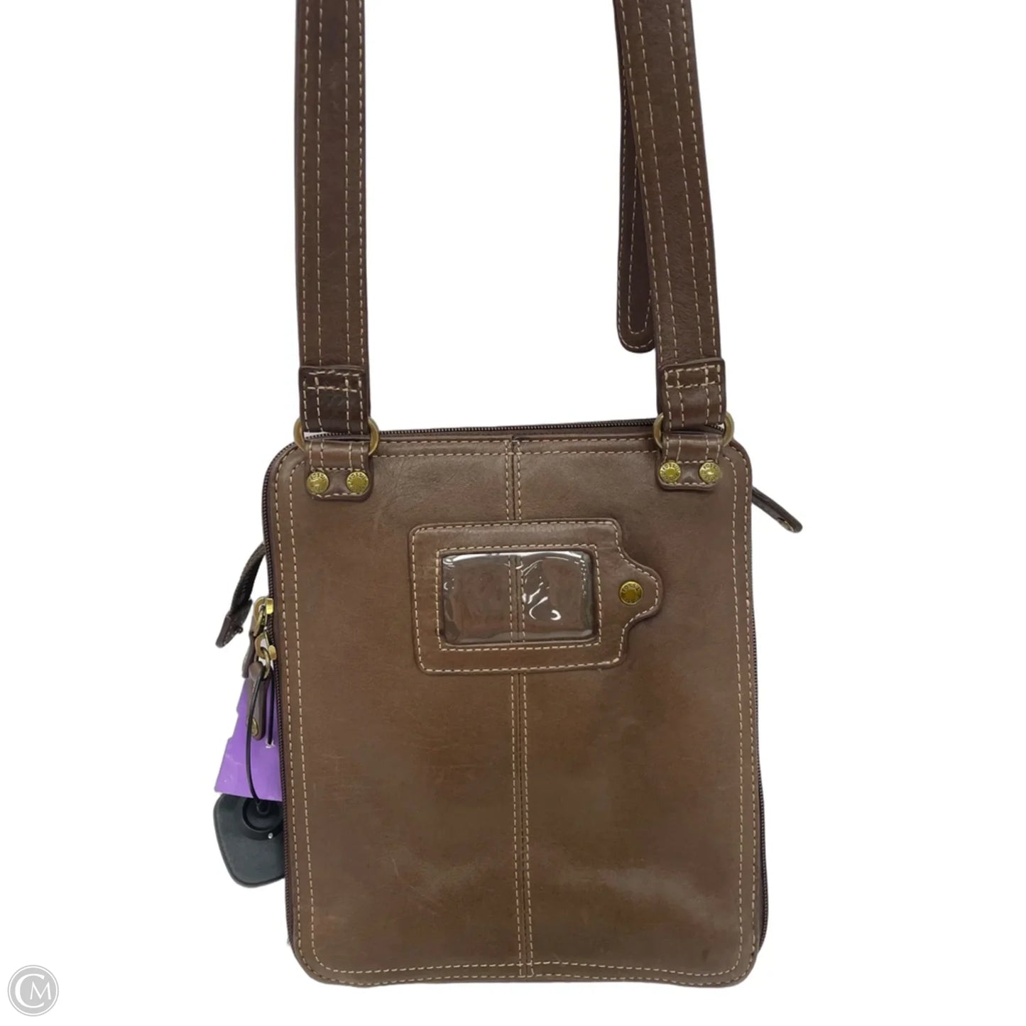 Crossbody Leather By Fossil, Size: Medium