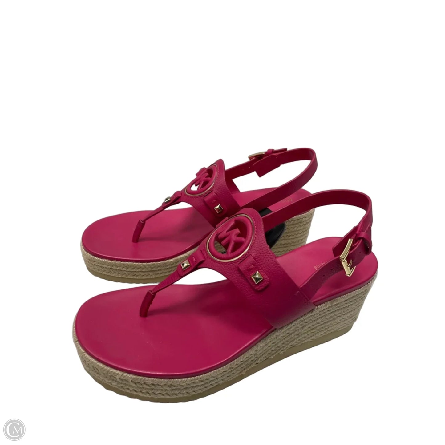 Sandals Heels Wedge By Michael By Michael Kors In Pink, Size: 8.5