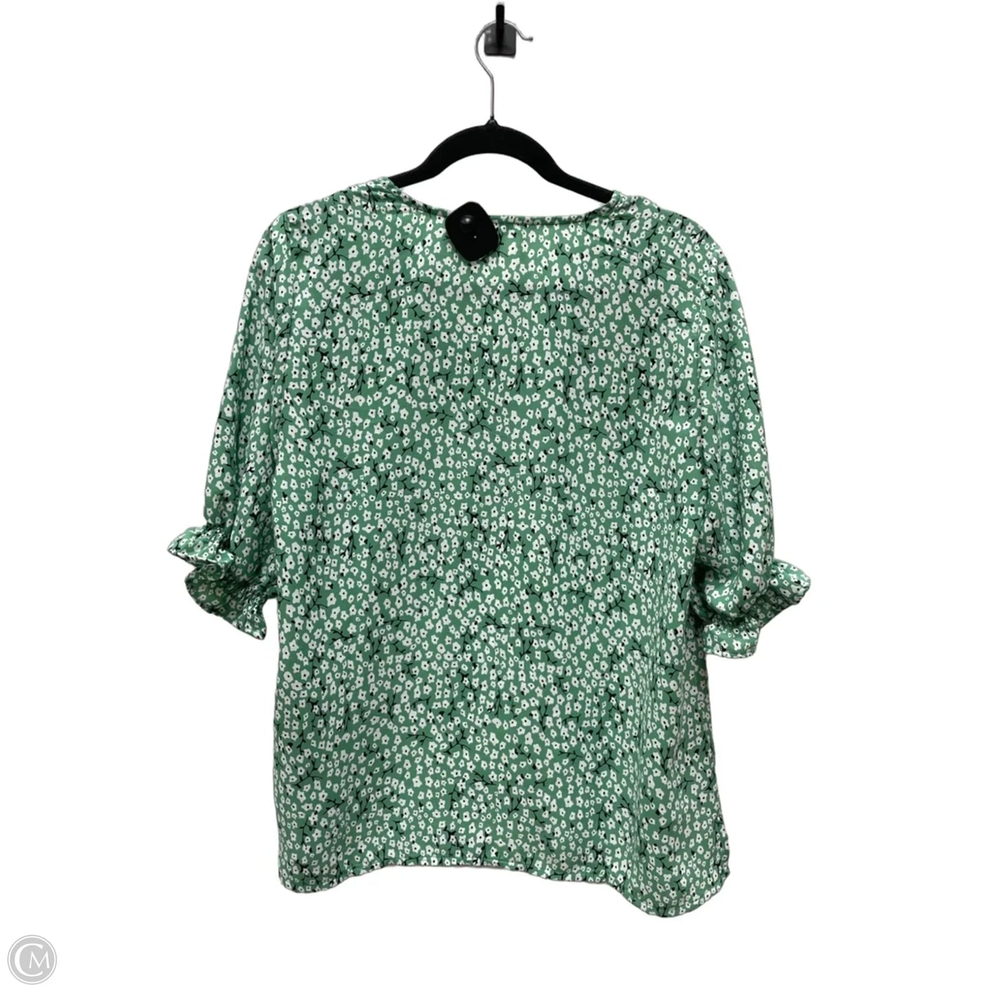 Blouse Short Sleeve By Well Worn In Floral Print, Size: M