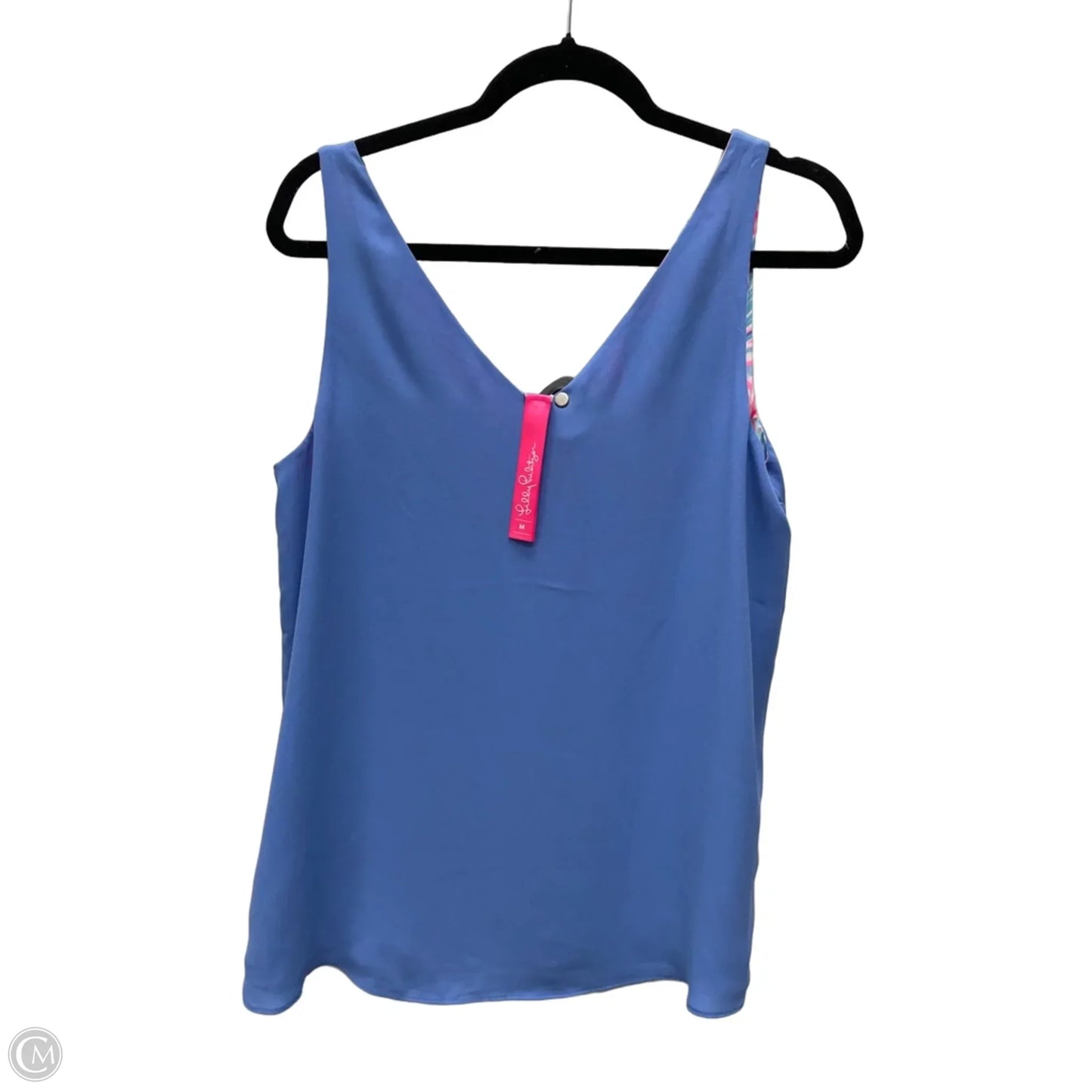 Blouse Designer By Lilly Pulitzer In Blue & Pink, Size: M