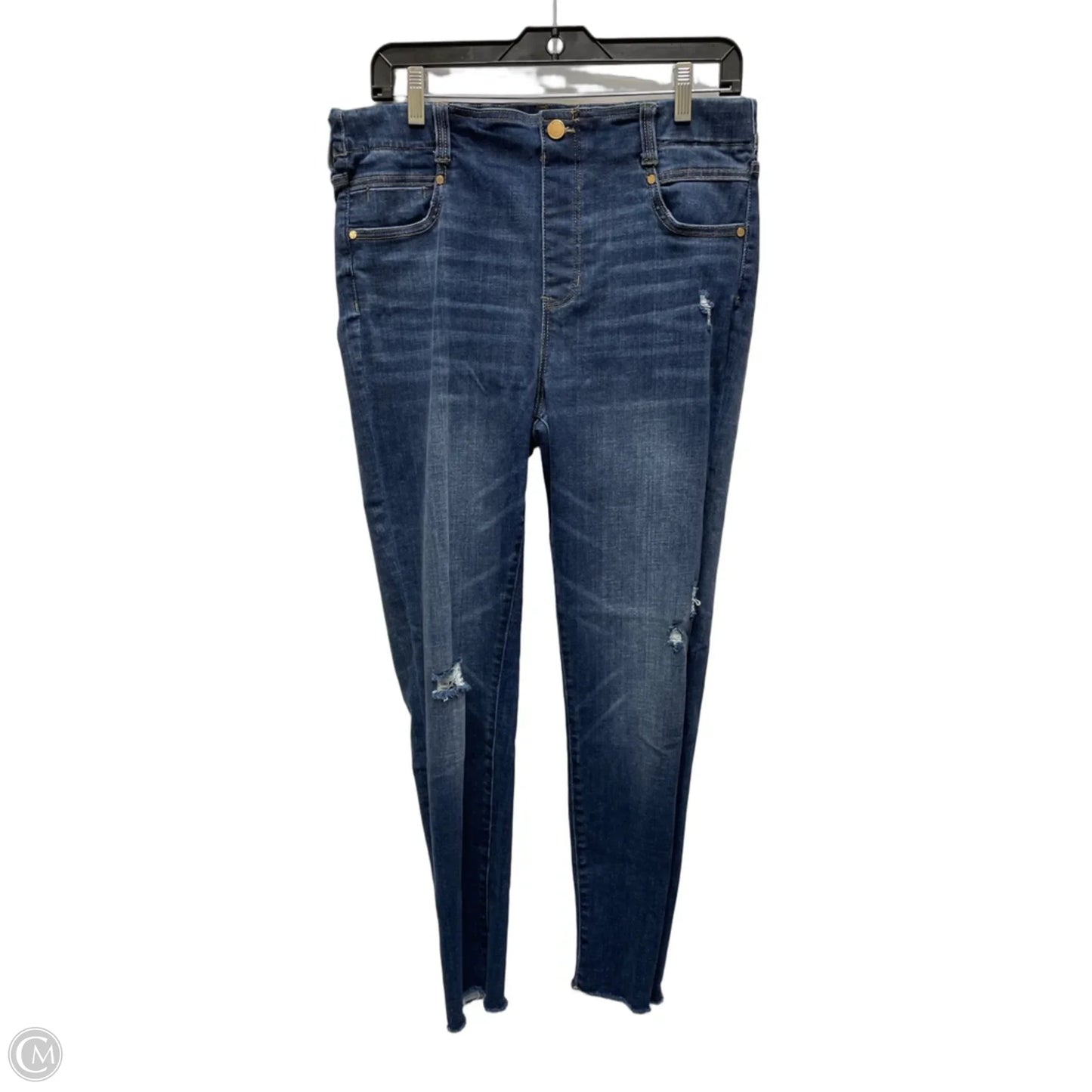 Jeans Skinny By Liverpool In Blue Denim, Size: 12