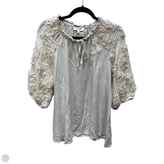 Top Short Sleeve By Umgee In Tan, Size: 1x