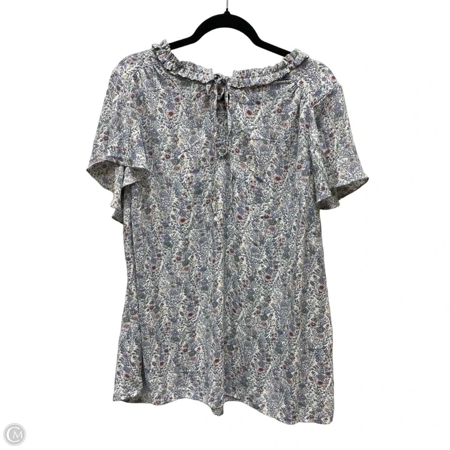 Blouse Short Sleeve By Rose And Olive In Floral Print, Size: 2x