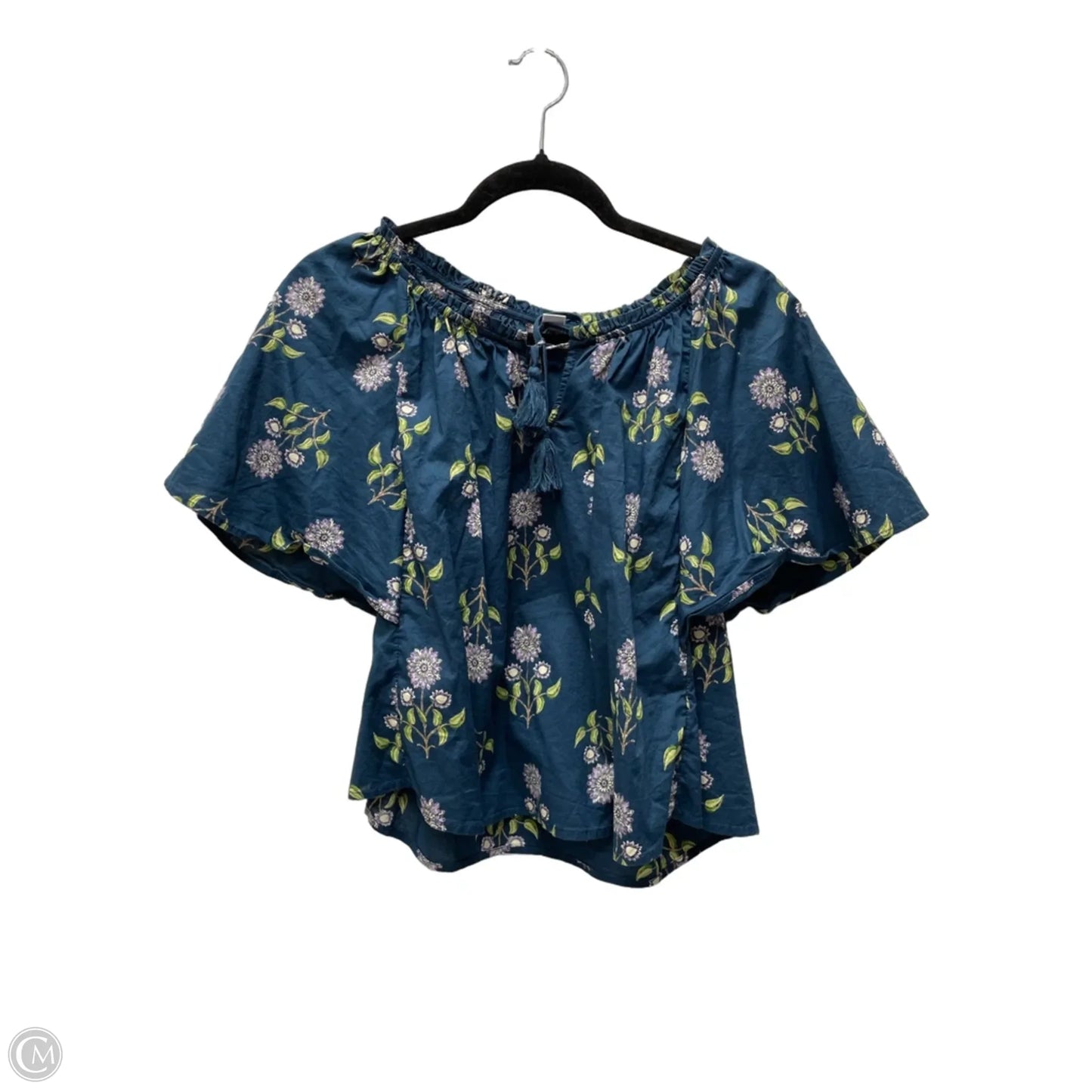 Blouse Short Sleeve By Old Navy In Floral Print, Size: M