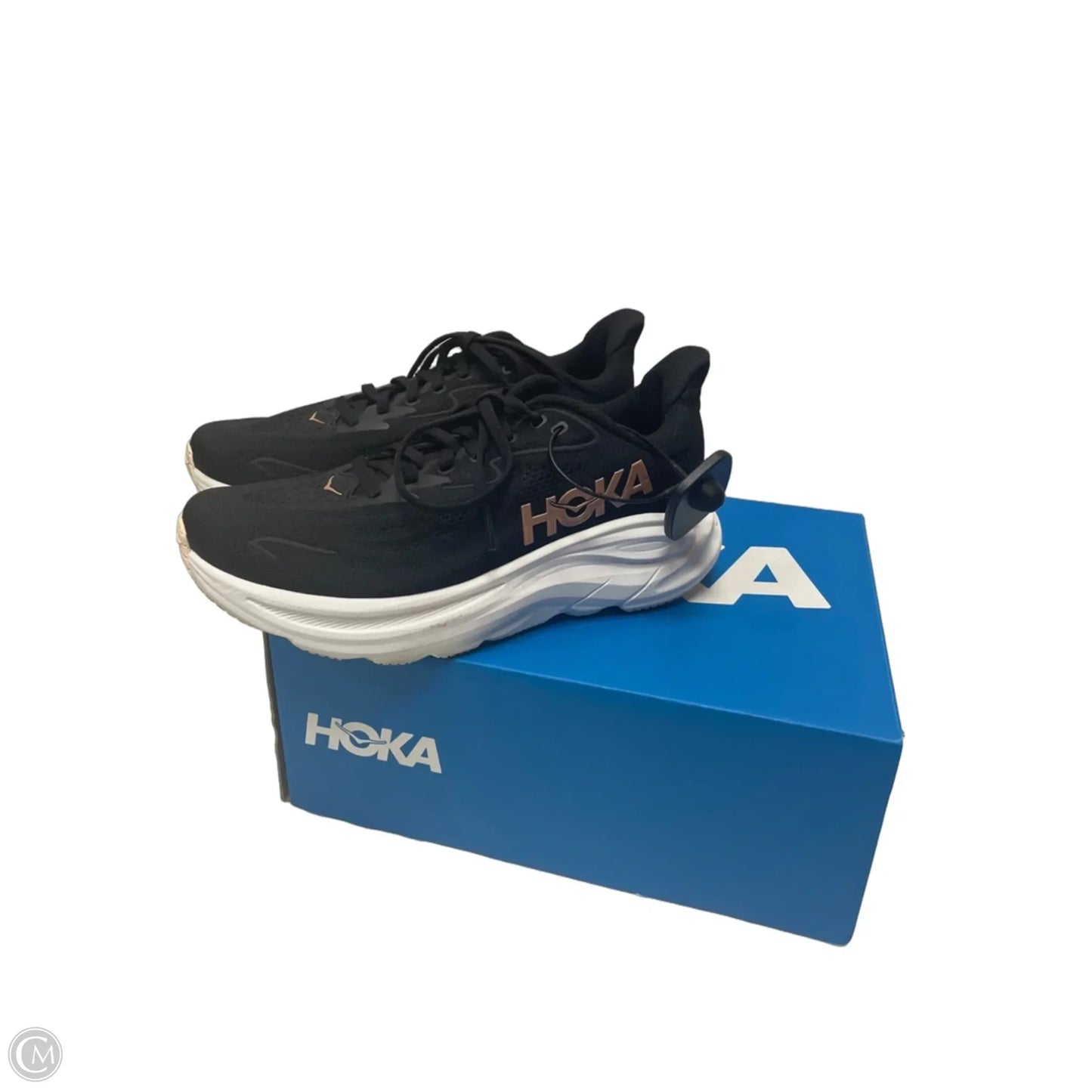 Shoes Athletic By Hoka In Black & White, Size: 7.5