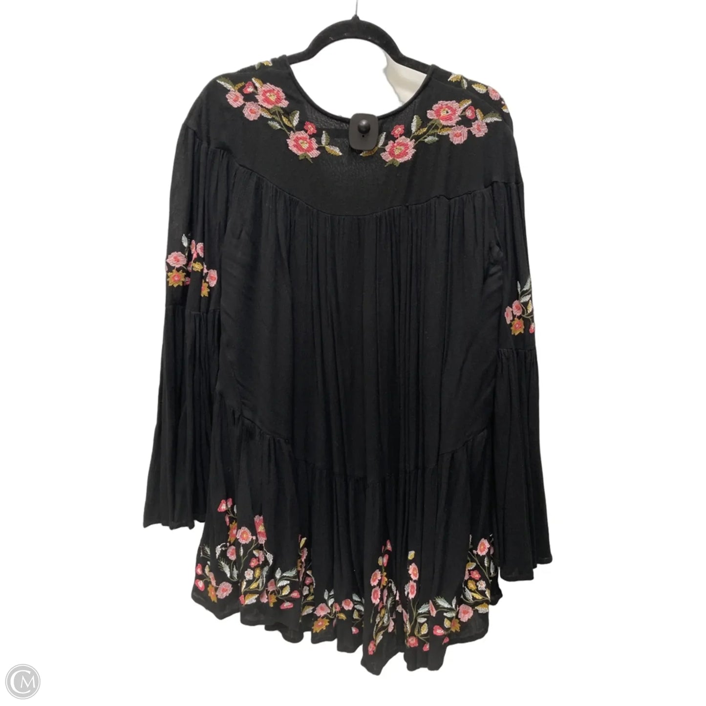 Tunic Long Sleeve By Free People In Black, Size: S