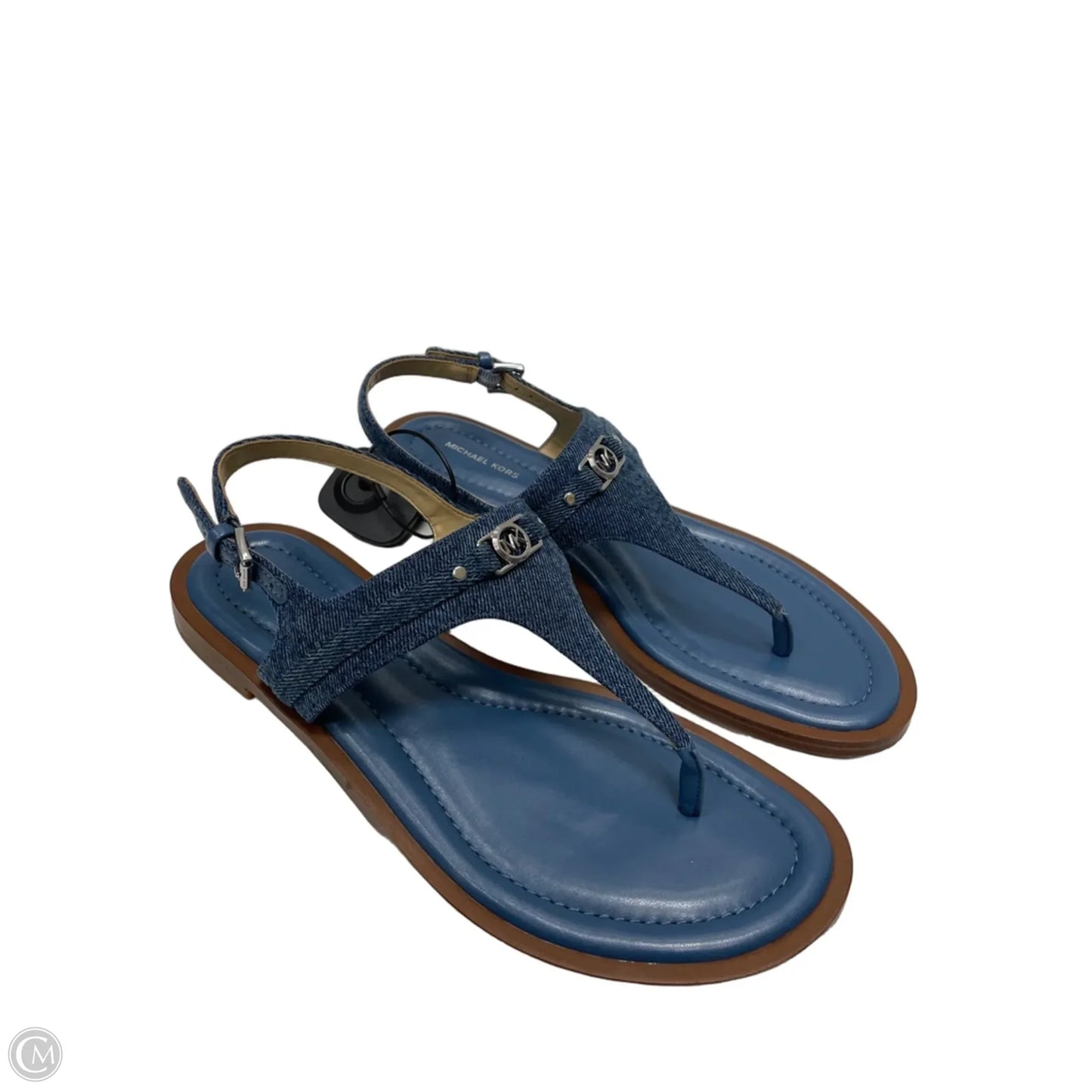 Sandals Designer By Michael Kors In Blue Denim, Size: 9.5
