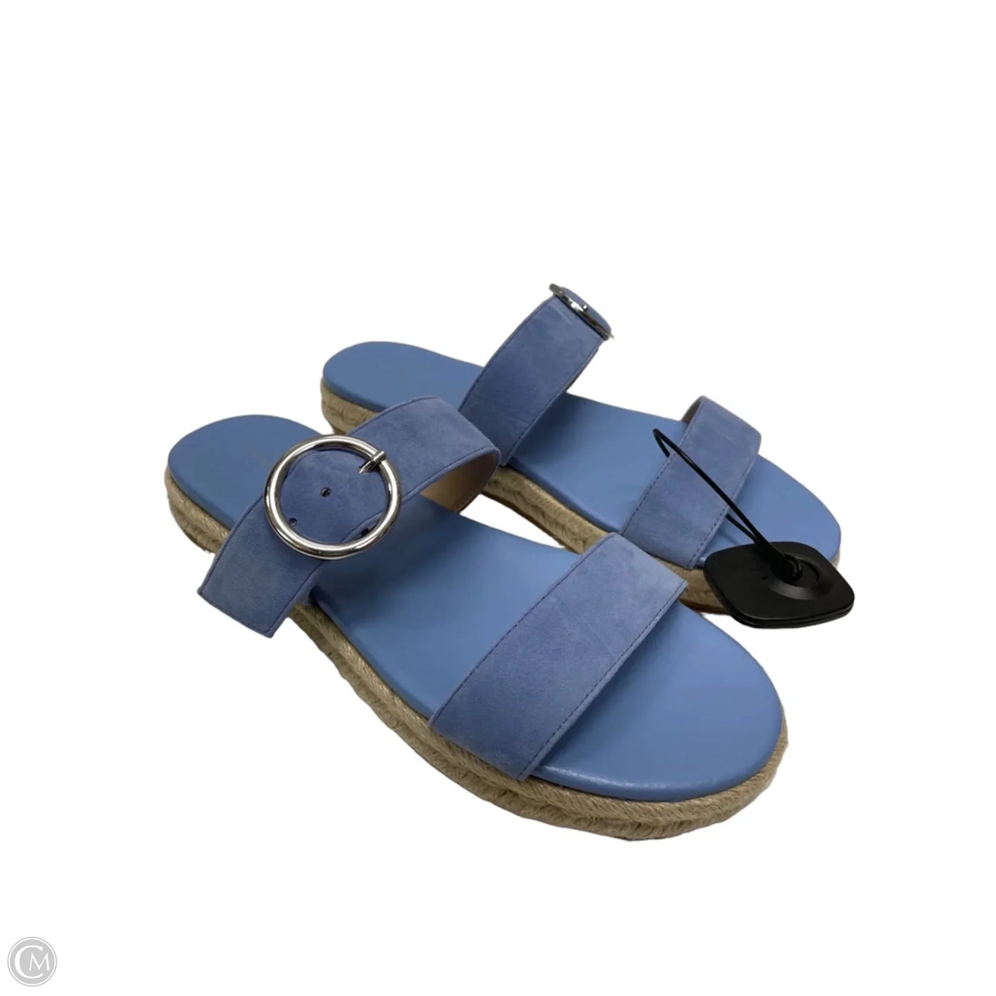 Sandals Designer By Stuart Weitzman In Blue & Tan, Size: 7.5