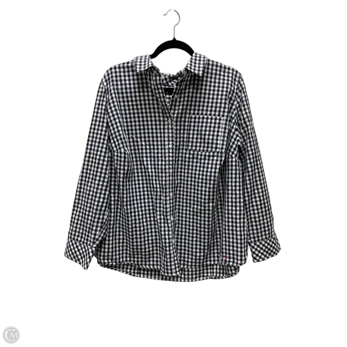 Top Long Sleeve By Talbots In Checkered Pattern, Size: 1x