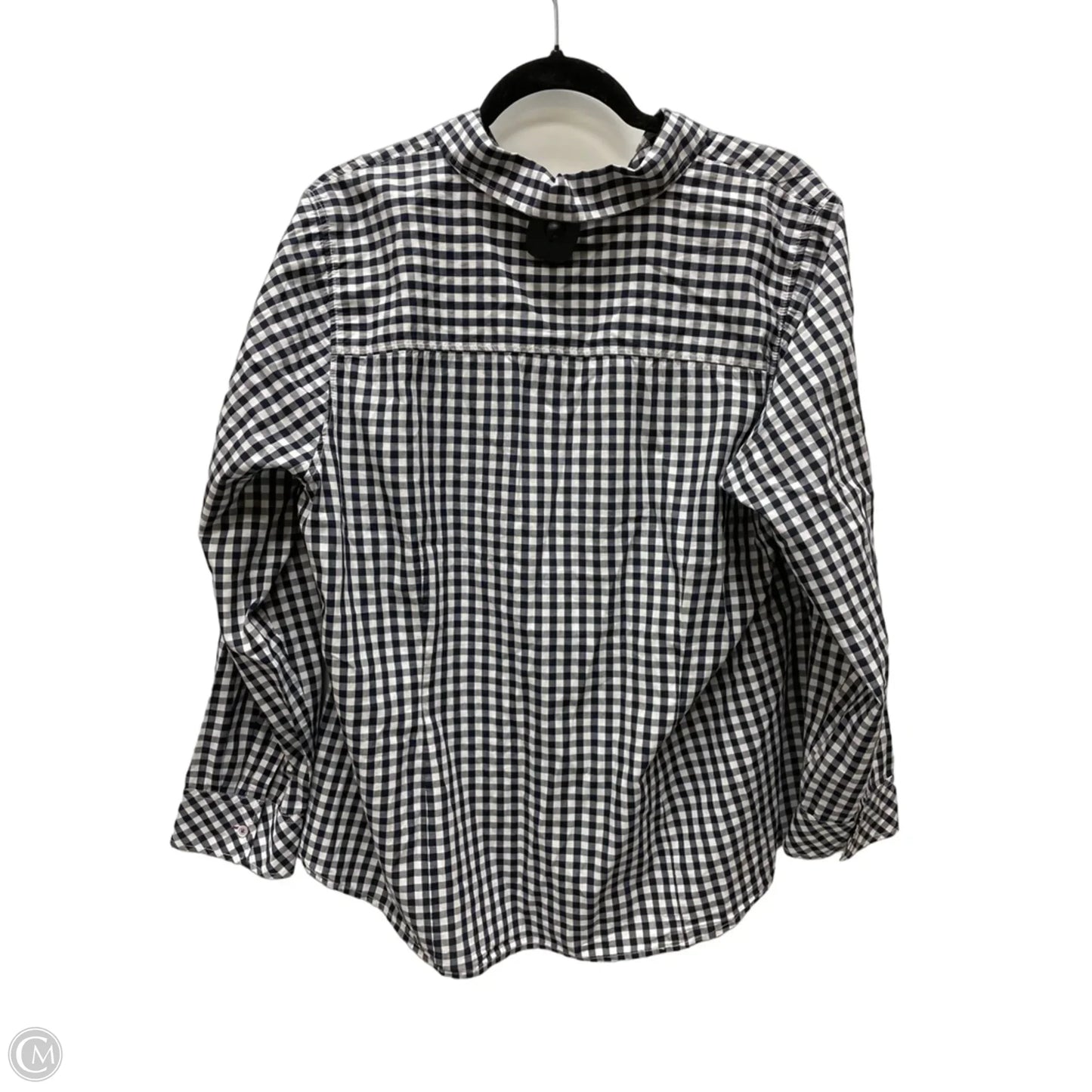 Top Long Sleeve By Talbots In Checkered Pattern, Size: 1x