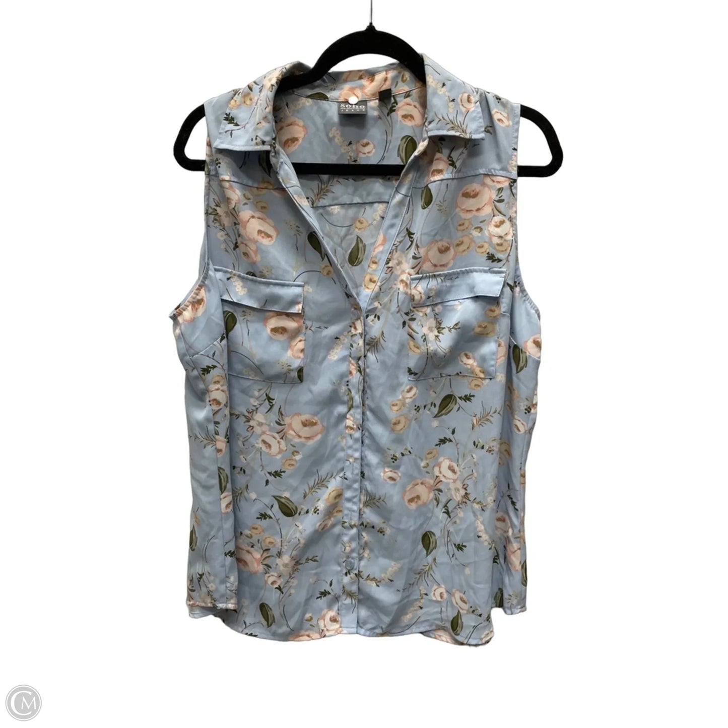Blouse Sleeveless By New York And Co In Floral Print, Size: Xl