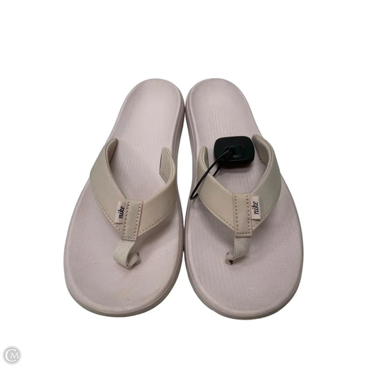 Sandals Flip Flops By Nike In Pink, Size: 10