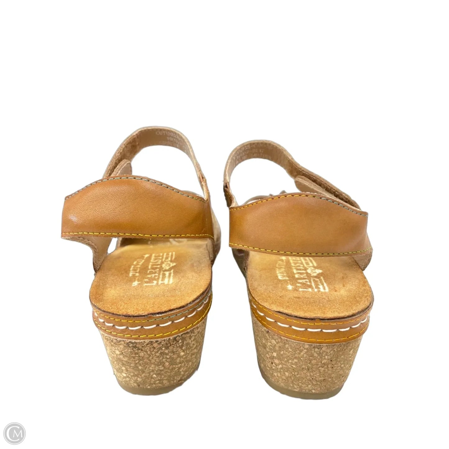 Sandals Heels Wedge By Spring Step In Floral Print, Size: 8.5