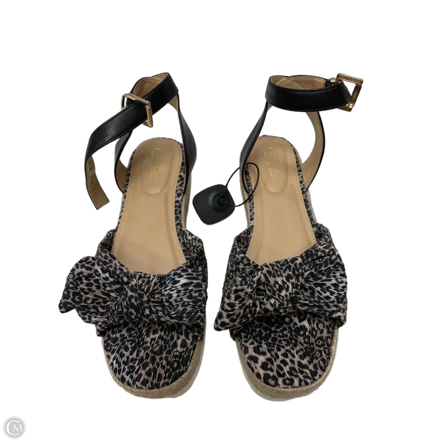 Sandals Heels Platform By Cato In Animal Print, Size: 10