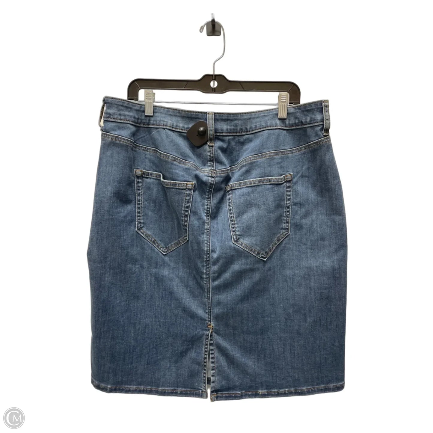 Skirt Midi By Amazon Essentials In Blue Denim, Size: 16